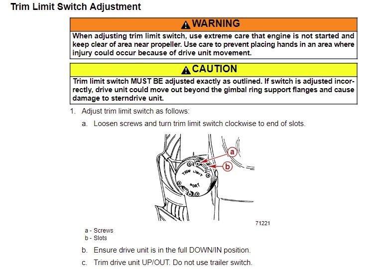 little help understanding trim limiter adjustment The Hull Truth