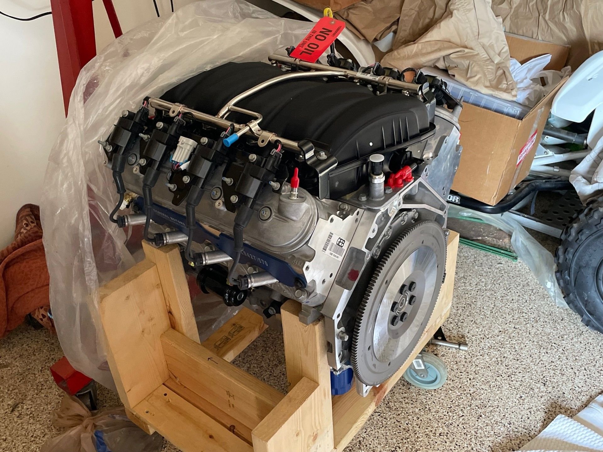 I was lucky enough to get my hands on one of the last available LS427/570hp Chevrolet crate engines.