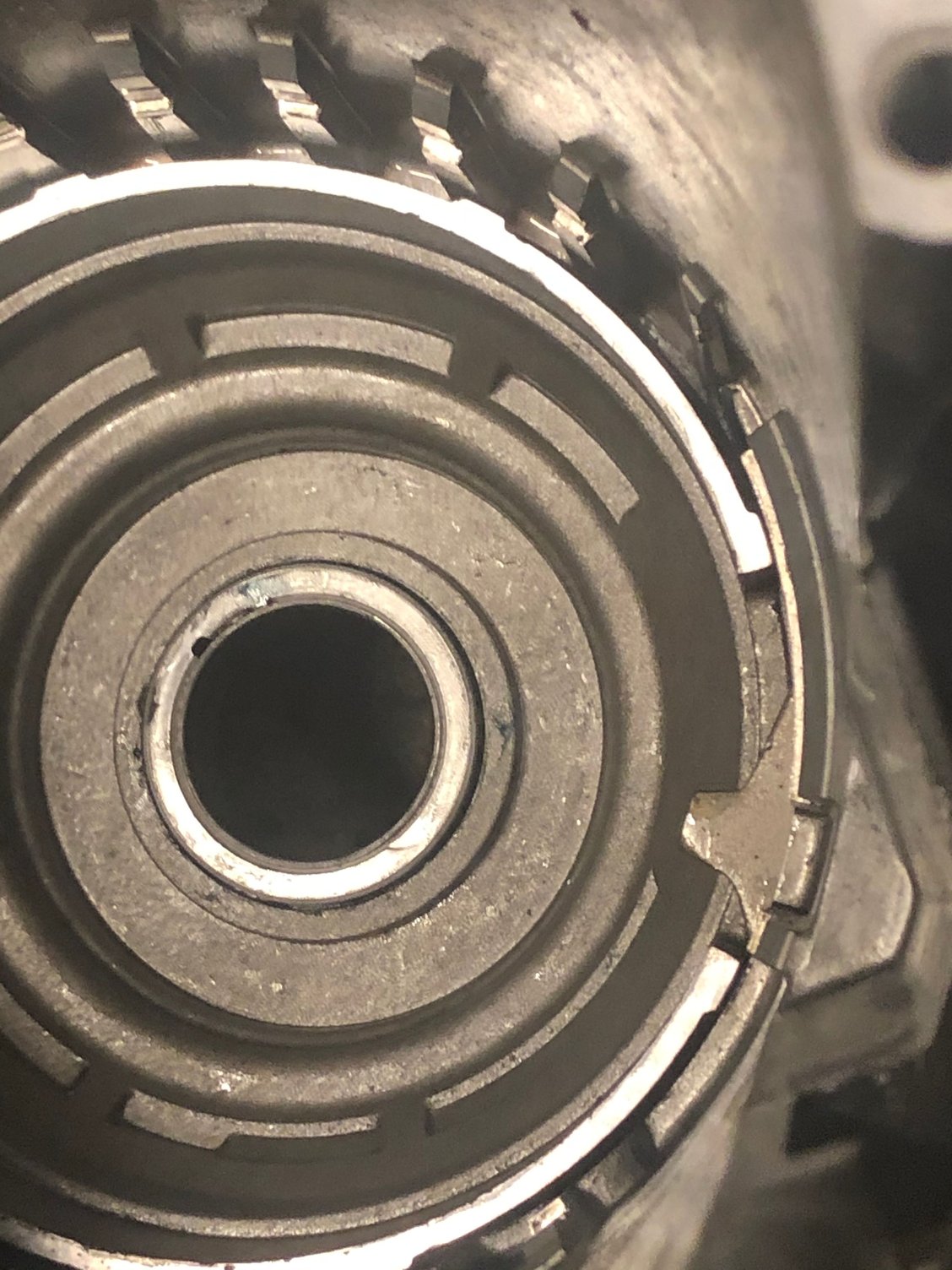 Can’t seat low reverse piston to clear snap ring groove Third