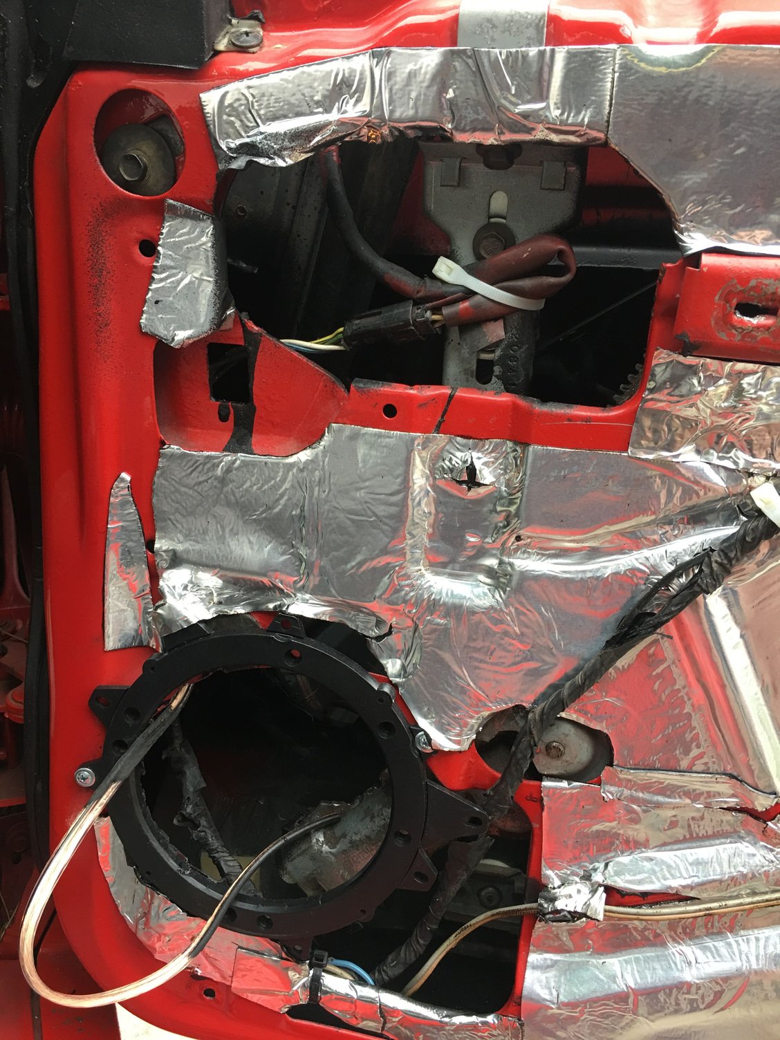 Door rattle fix, sound deadening, speaker install, and electronics fix