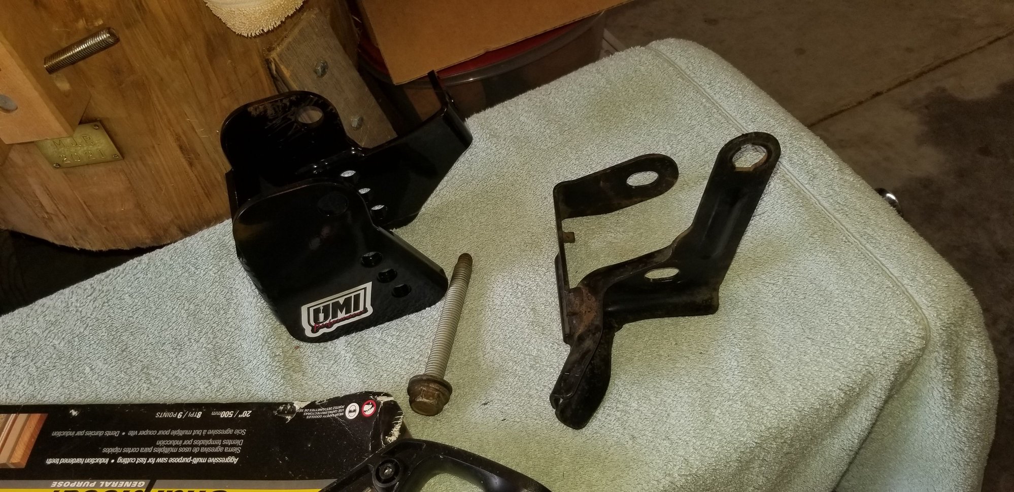 Heres what the pass side bracket looks like off the car. Theyll mount up the same with or without the LCA relocation brackets