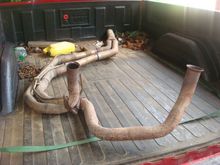 Front part of the exhaust welded back into 1 piece. It had been cut in half to ship it.