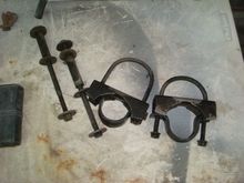 Rear hardware after coming out of the derust solution.