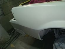 Considering how this panel started out I'm more than happy with it as it just needs a little putty now. I think its the worst panel I've ever repaired plus first time repairing a bumper cover.