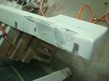 Passenger front tiger hair sanded.