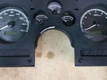 Dakota Digital gauges, it would have been nice if DD would have made the blackouts full length...