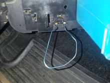 Temporary jumper between the lamp/choke terminal on the right and the alternator feed on the left.