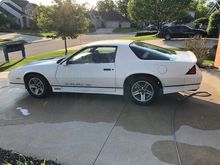 I sanded rust areas on the car down and primered it before it went into storage last November.  It has a hillbilly rattle can cover, as a temp fix.  It is off to the shop on Monday to be sanded down and painted.  I'll post pics once I get it back.  Looking forward to getting a quality paint job on her....