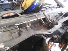 Welded in strips at each contour change to try and maintain the original cross-section.