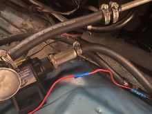 Before I wired it into the relay I had it connected to a gator clip so that I could clip it straight to the battery. Changed that ASAP 