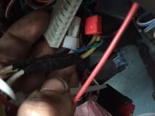 is the white connector, red and blue inline fuses, and little red connector original or part of a sound system set up?