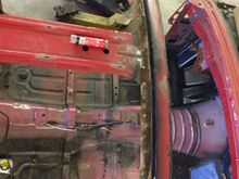 While cutting the pillar section out I had to remove the t-top weather stripping channel to get to what I needed. As you can see, water was no stranger to this old girl