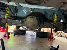 Cross bars and heat shields out of the way