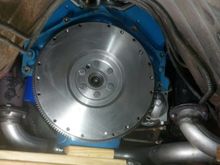 168-tooth flywheel. The block is a '74 and is only drilled for this starter location.