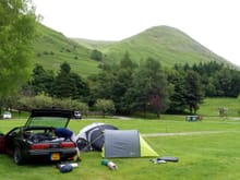 We went camping, car was well behaved