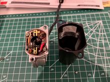 Brush plate and motor housing 