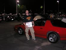 Me with my &quot;Best Third Gen&quot; award at the All GM Car show in Burnsville, MN in August 2009.
