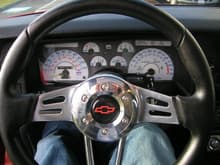 Old gauges, new steering wheel