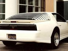 It 315 40 16 Michelins on the rear with Centerline champ 500s 16 x 12 wheels.  That was a hot set up back in 1988