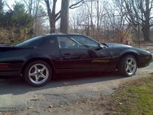 17x9 WS6 Y2K wheels, "LT1" high rise spoiler (OEM), slammed 2.75-3.00 inches, Borla str8 no cats, custom Y, F-body manifolds, 4th gen 3.42 zexel rear (most likely to grenade if it gets turbo'd)