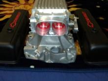Holley Stealth Ram ,58mm Tb, Black high rise Chev Valve covers to allow for 1.6-1 Roller Rockers.