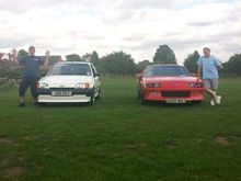 with my good friend and buisness partner beside my rare ford fiesta xrv