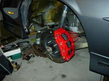 Side driver 14 inch slot rotor &amp; Z06 6 piston caliper.