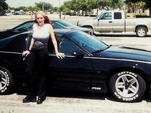 This shot was before the paint job, when it still had the white pinstriping. The girl in the photo is NOT me, by the way.