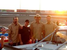 I put together a crew last minute for the KTST 2009 season final 100 lap race at Toyota Speedway. Rick, Derek, Dean(Vetruck), and Jason(Jason89RS)