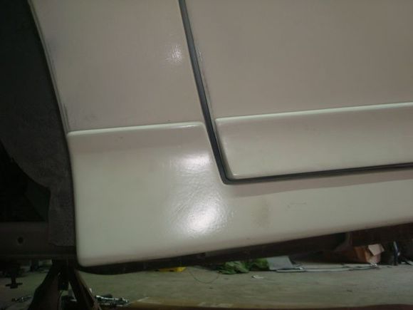 Back of the door ground effect sticks out further than the rocker one because of the door twist.