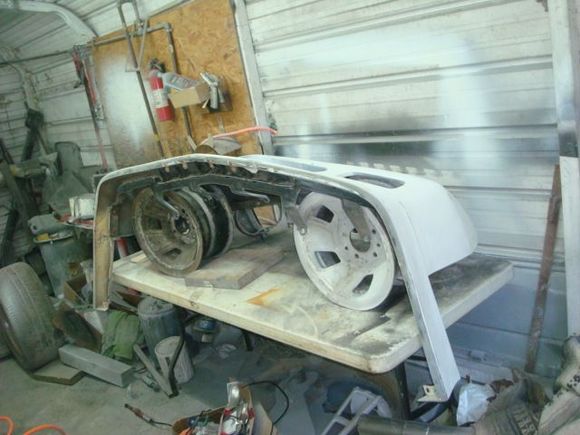 Set up to spray epoxy on the undersides.
