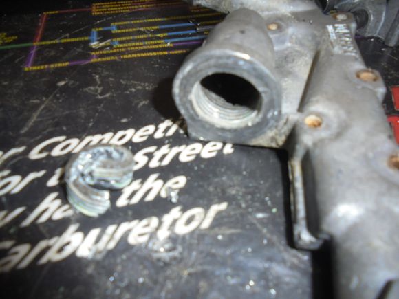 Broken portion of the IAC valve out.