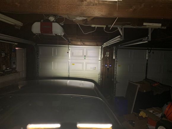 This is the stock style housing with LED bulb. The picture makes it look brighter than it really is. 