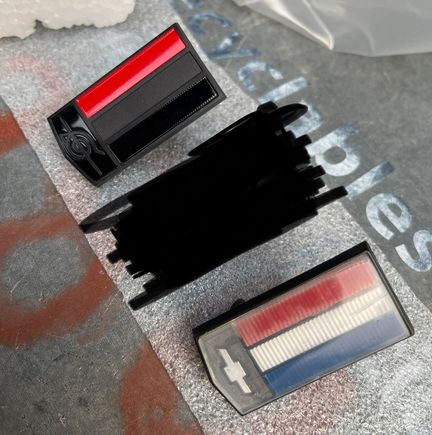 Here is the old badge next to the new one i have on the car