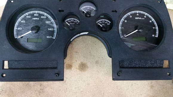 Dakota Digital gauges, it would have been nice if DD would have made the blackouts full length...