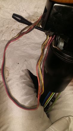 0 wires that are exposed on the wiper switch itself