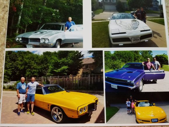 The old guy with my 3 sons and Vette with grandkids (2 of 5).