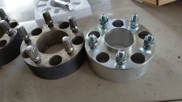 This is what the new wheel spacers looked like compared to my old ones. Changed them when I bought the new wheels