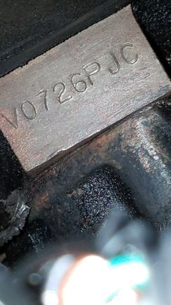 #'s Stamped by water pump