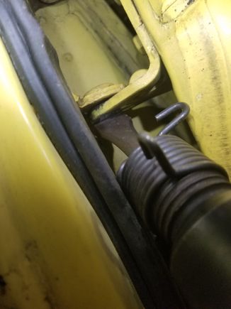 Tried to get a good shotnof my air hammer with chisel, definitely tough in a tight space.  