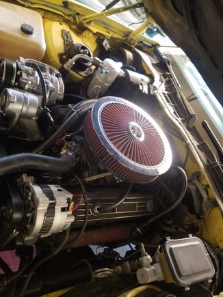 Last picture of the old engine in the car
