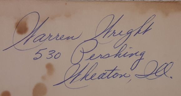 He even did it on the inside front and back covers too. My uncle had incredible artistic skills but horrible handwriting. He took classes to improve his penmanship and 