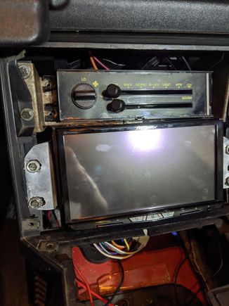 Final mounting, Its hard against the screw holes on both sides and its still a snug fit

