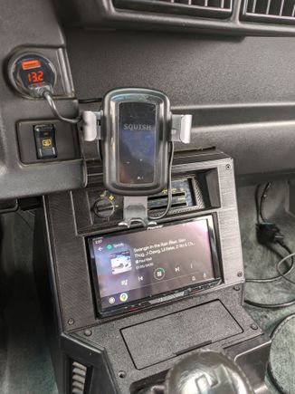 I also installed a wireless charger for my phone.
