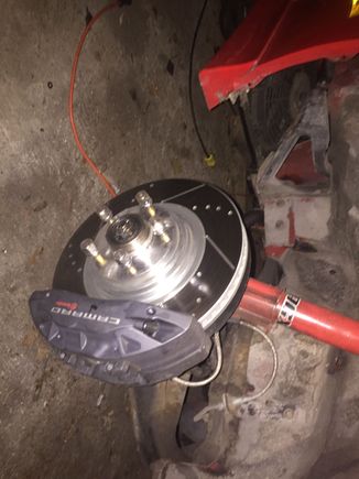 Note 15mm spacer with ARP studs and 1LE bearings as ordered from BBU.