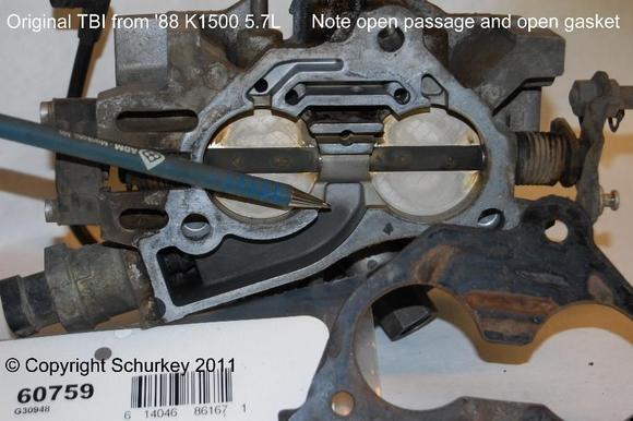 Original '88 TBI with "open" base gasket.