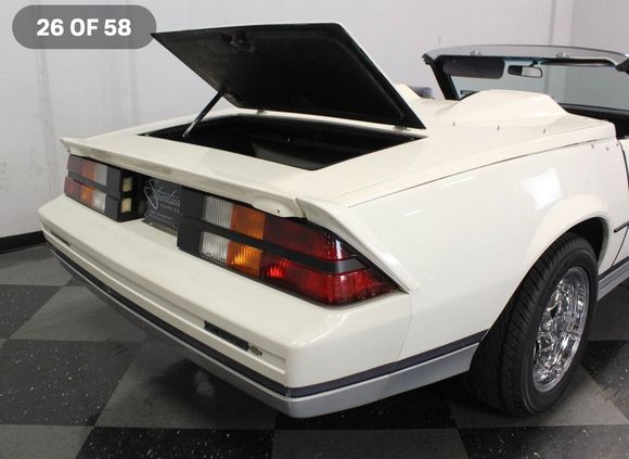 “1985 Limited Edition Z28 Chevy Camaro with the Daytona kit”. After the 1985 Z28 Chevy Camaros left the factory & arrived at the dealerships, the dealerships had them sent out and the Dayton after market kit installed in them and had them listed as a limited edition. They convertible soft tops & 2 seaters.