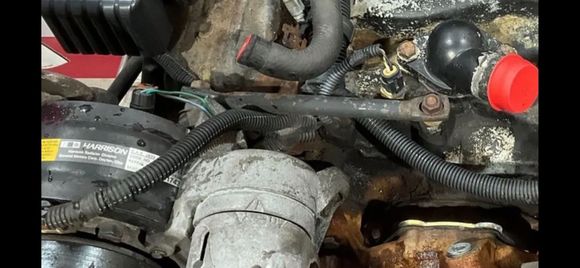 Inside ac to intake manifold 