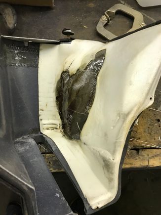 Make sure you put some glass on the inside of your patch to help support your repair