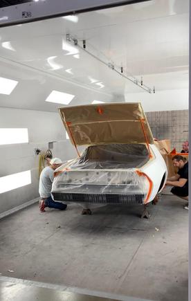 In the paint booth, December 2018